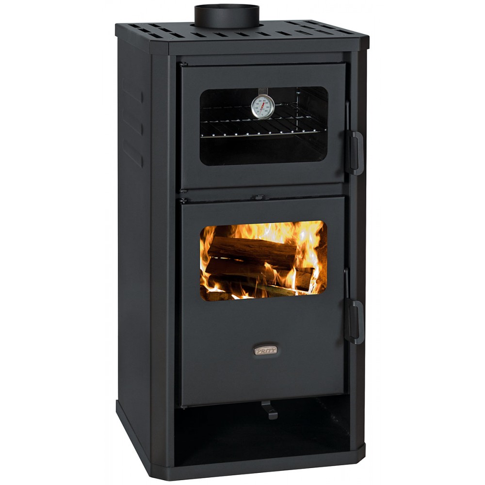Wood burning stove with oven Prity FM  D 12,1kW, Log