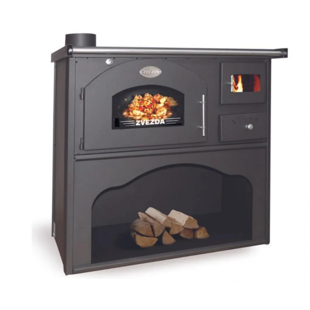 Wood burning cooker Zvezda Classic GFS Left, 5.7kW