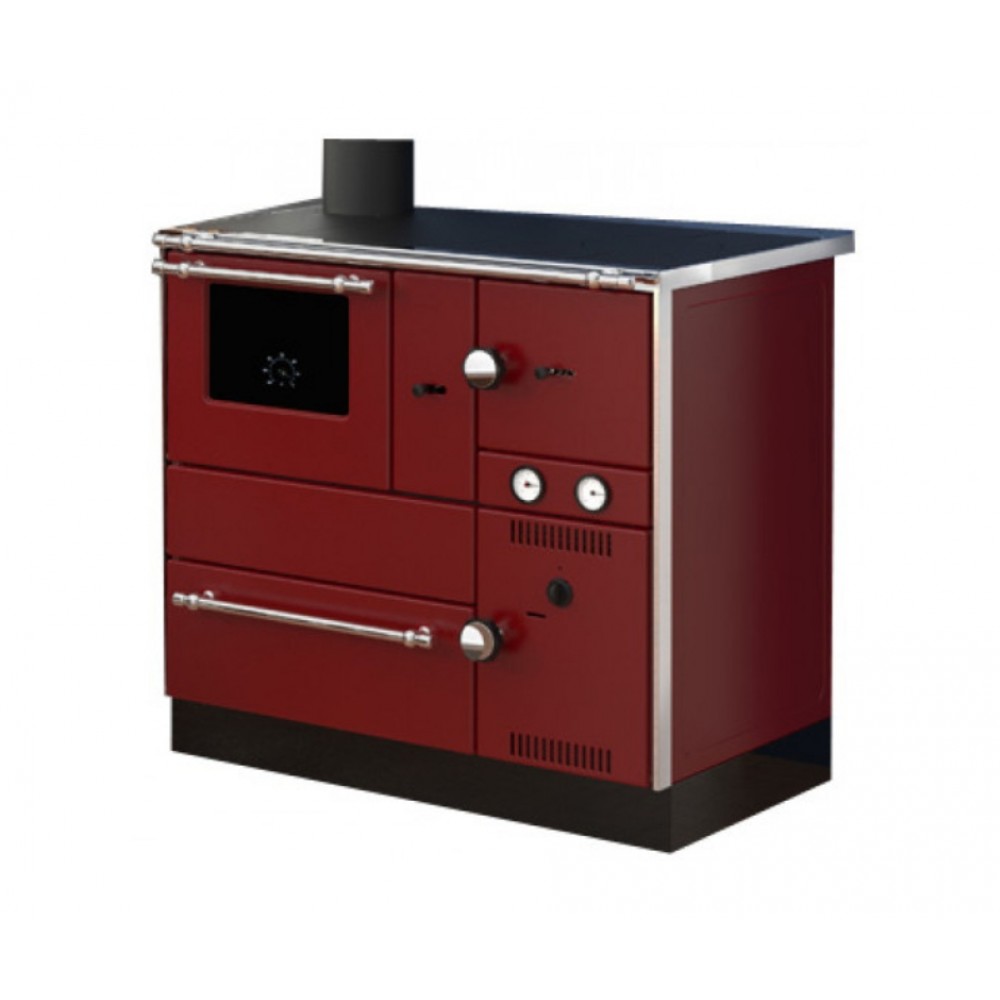 Wood cooker stove with back boiler Alfa Plam Alfa Term 27 Red, 27.56kW