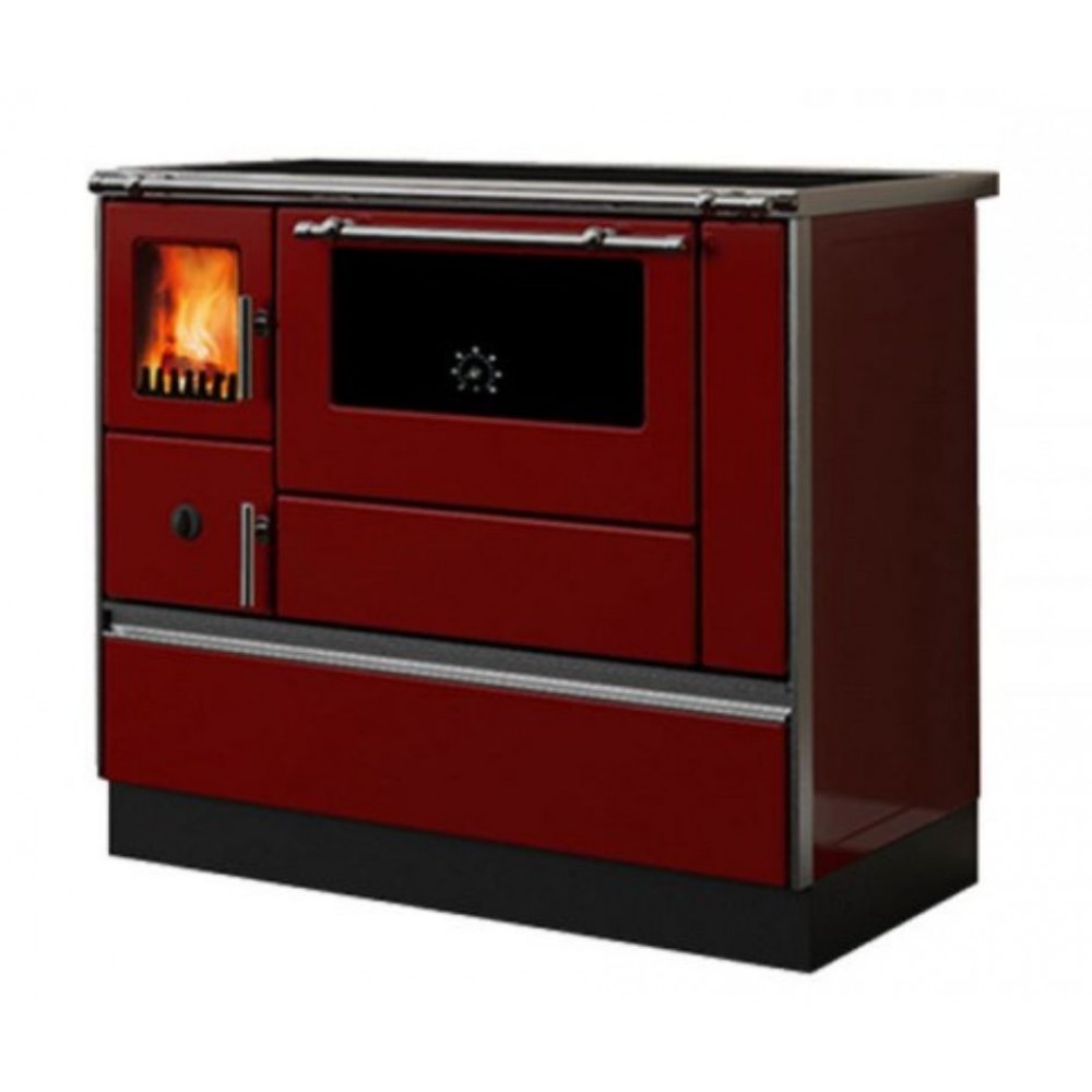 Wood burning cooker Alfa Plam Dominant 90H Red, 6.5kW | Cookers | Wood |