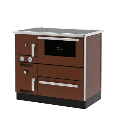 Wood burning cooker with back boiler Alfa Plam Alfa Term 20 Brown, 23kW - Alfa-Plam