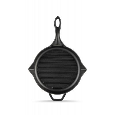 Enameled cast iron grill pan Hosse, Black Onyx, Ф24cm - Hosse