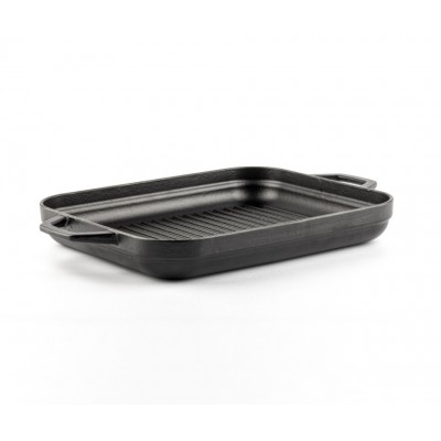 Rectangular Cast Iron Grill Pan with two handles Hosse, 26x32cm - Hosse