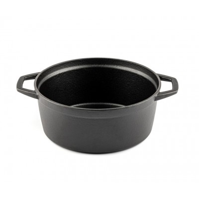 Cast iron deep pot Hosse, Black Onyx, Ф24 - Cast iron pot