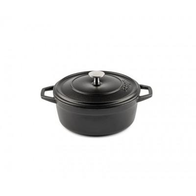Cast iron deep pot Hosse, Black Onyx, Ф12 - Cast iron pot