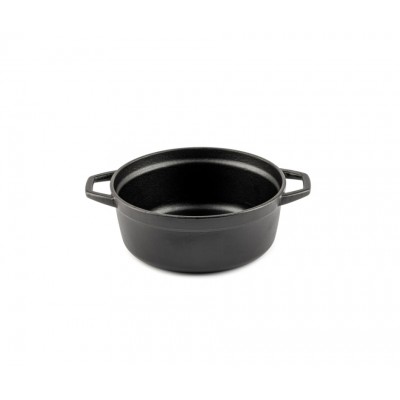 Cast iron deep pot Hosse, Black Onyx, Ф12 - Cast iron pot