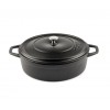 Cast iron shallow pot Solagio, Black Onyx, Ф26