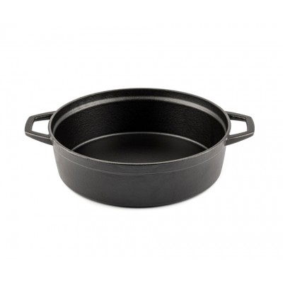 Cast iron shallow pot Hosse, Black Onyx, Ф26 - Cast iron pot