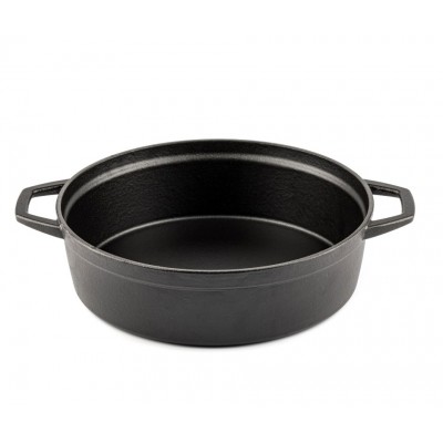 Cast iron shallow pot Hosse, Black Onyx, Ф28 - Cast iron pot