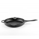Enameled cast iron grill pan Hosse, Black Onyx, Ф24cm | Cast iron grill pan | Cast iron pan |