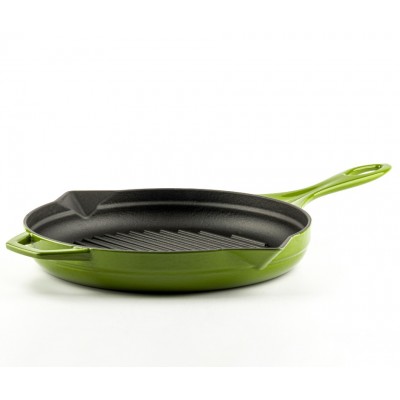 Enameled Cast iron grill pan Hosse, Bamboo, Ф28cm - Product Comparison
