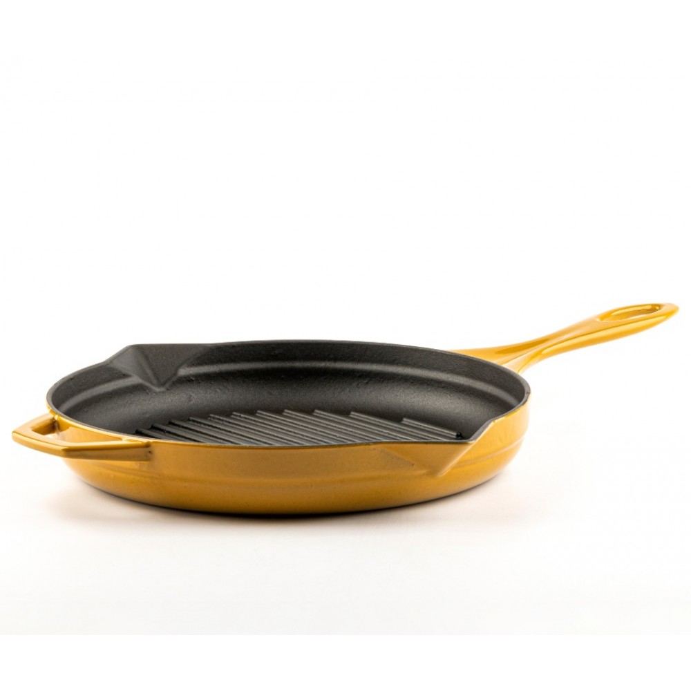 Enameled cast iron grill pan Hosse, Dijon, Ф28cm | Cast iron grill pan | Cast iron pan |