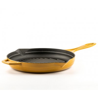 Enameled cast iron grill pan Hosse, Dijon, Ф28cm - Cast iron grill pan