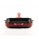 Enameled cast iron grill pan Hosse, Rubin, 28x28cm | Cast iron grill pan | Cast iron pan |