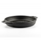 Enameled cast iron grill pan Hosse, Black Onyx, Ф22cm | Flat cast iron pan | Cast iron pan |