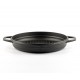 Enameled cast iron grill pan Hosse, Black Onyx, Ф22cm | Flat cast iron pan | Cast iron pan |