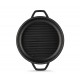 Enameled cast iron grill pan Hosse, Black Onyx, Ф22cm | Flat cast iron pan | Cast iron pan |