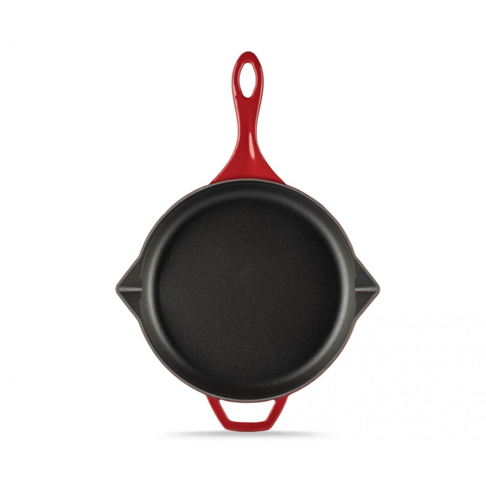 Enameled cast iron pan Hosse, Rubin, Ф28cm | Flat cast iron pan | Cast iron pan |