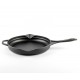 Enameled cast iron pan Hosse, Black Onyx, Ф24cm | Flat cast iron pan | Cast iron pan |