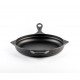 Enameled cast iron pan Hosse, Black Onyx, Ф24cm | Flat cast iron pan | Cast iron pan |
