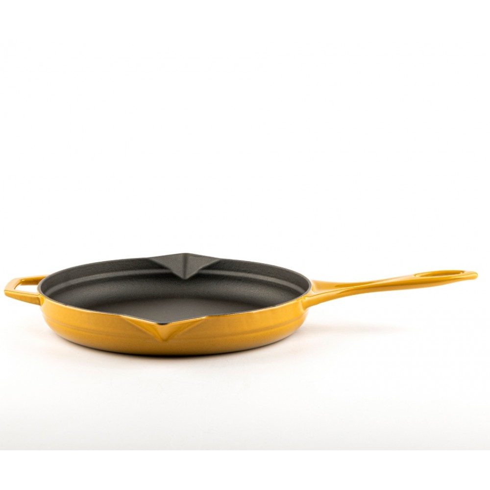 Enameled cast iron pan Hosse, Dijon, Ф28cm | Flat cast iron pan | Cast iron pan |