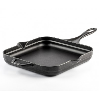 Enameled cast iron pan Hosse, Black Onyx, 28x28cm - Flat cast iron pan