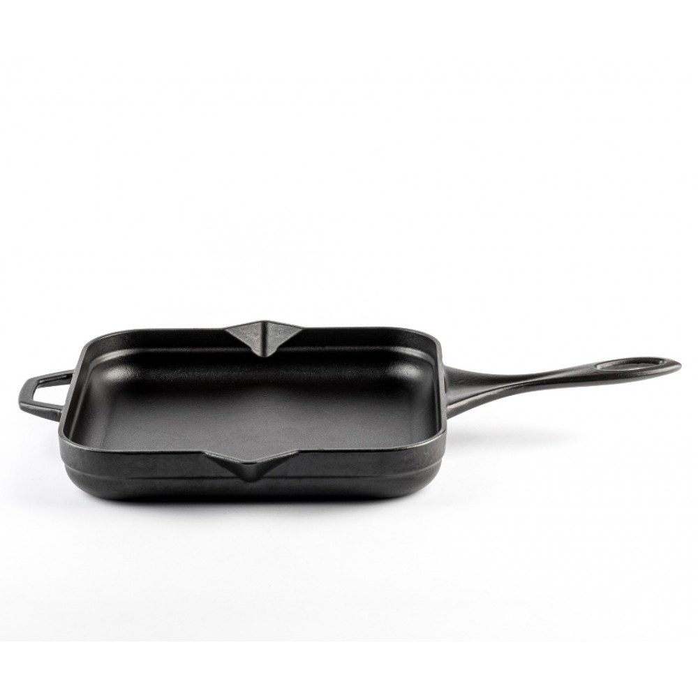 Enameled cast iron pan Hosse, Black Onyx, 28x28cm | Flat cast iron pan | Cast iron pan |