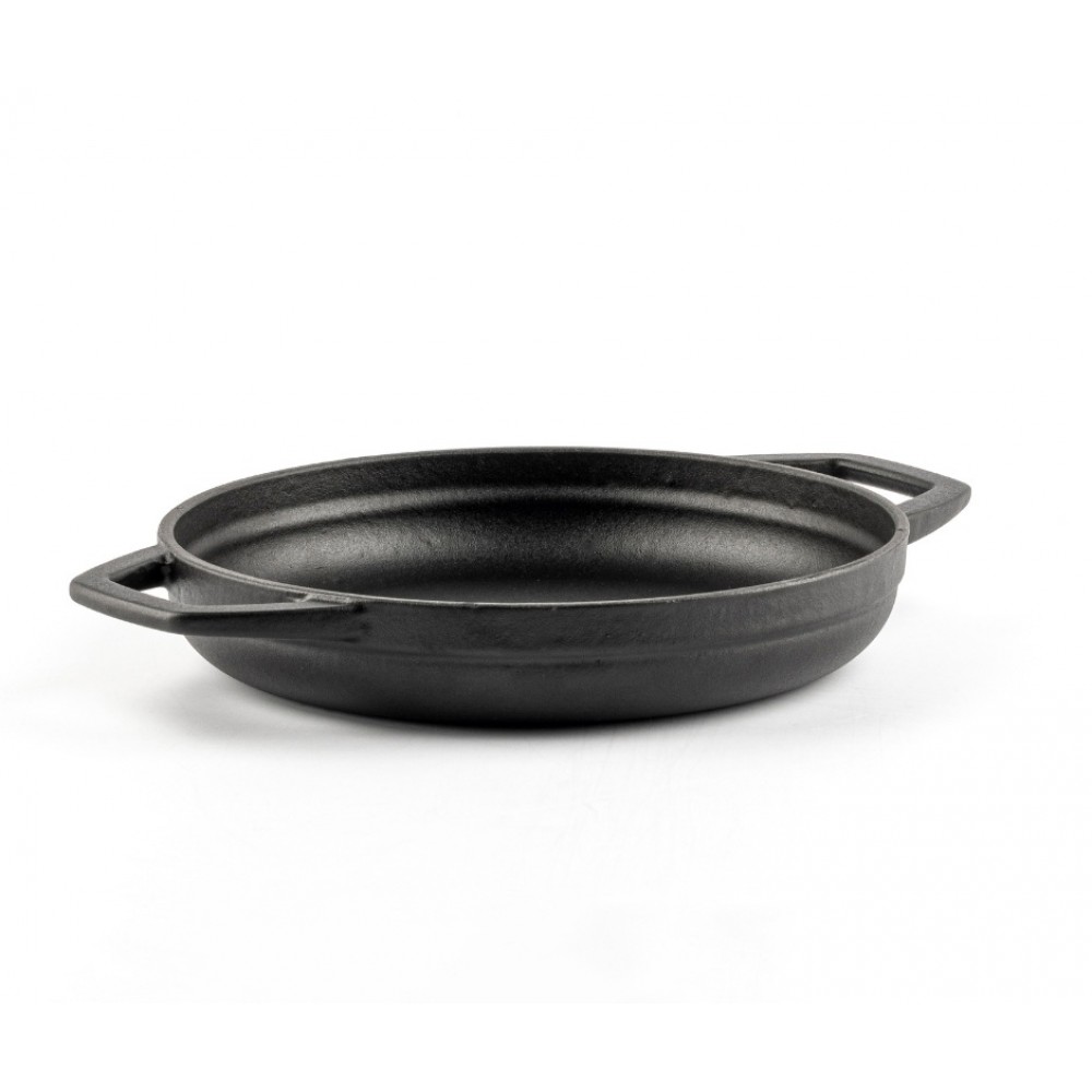 Enameled cast iron pan with two handles Hosse, Black Onyx, Ф19cm | Flat cast iron pan | Cast iron pan |