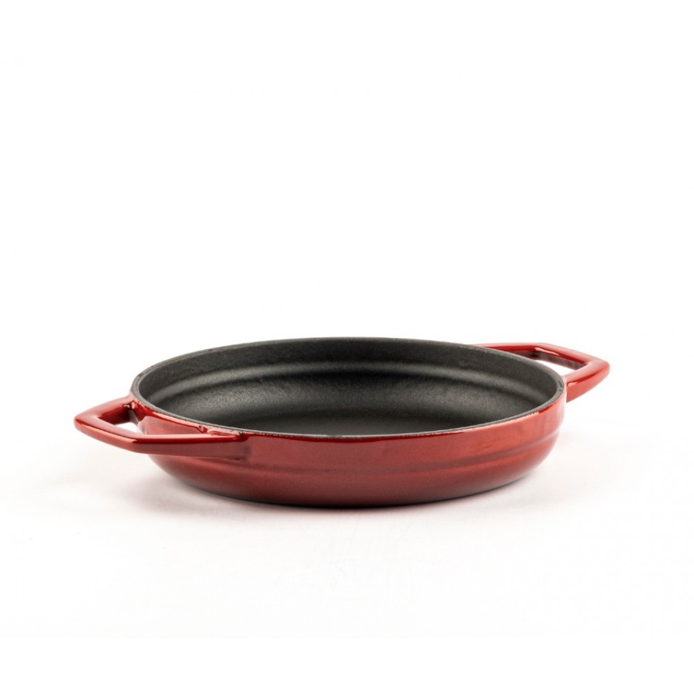 Enameled cast iron pan with two handles Hosse, Rubin, Ф16cm