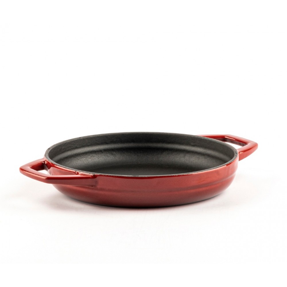 Enameled cast iron pan with two handles Hosse Hosse, Rubin, Ф19cm