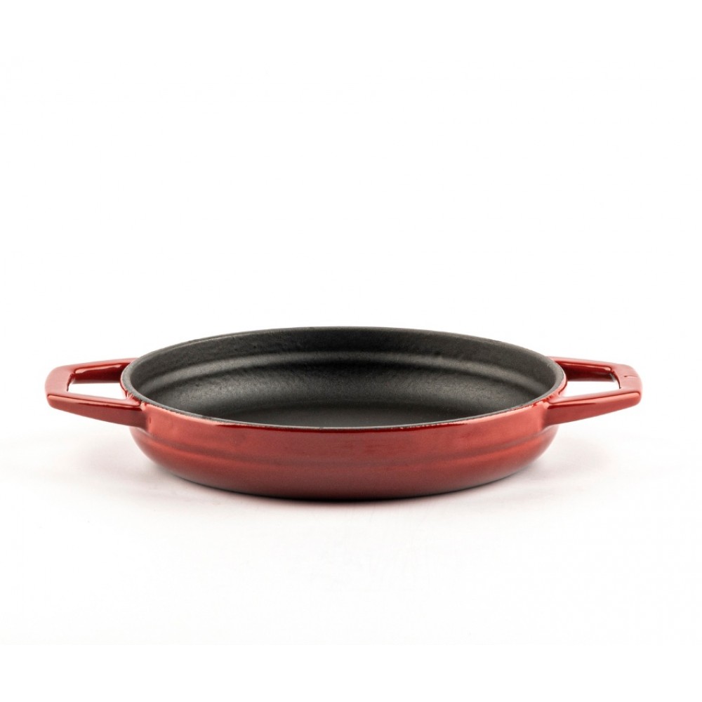 Enameled cast iron pan with two handles Hosse Hosse, Rubin, Ф19cm | Flat cast iron pan | Cast iron pan |