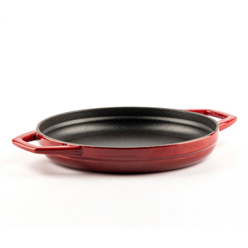 Enameled cast iron pan with two handles Hosse, Rubin, Ф22cm