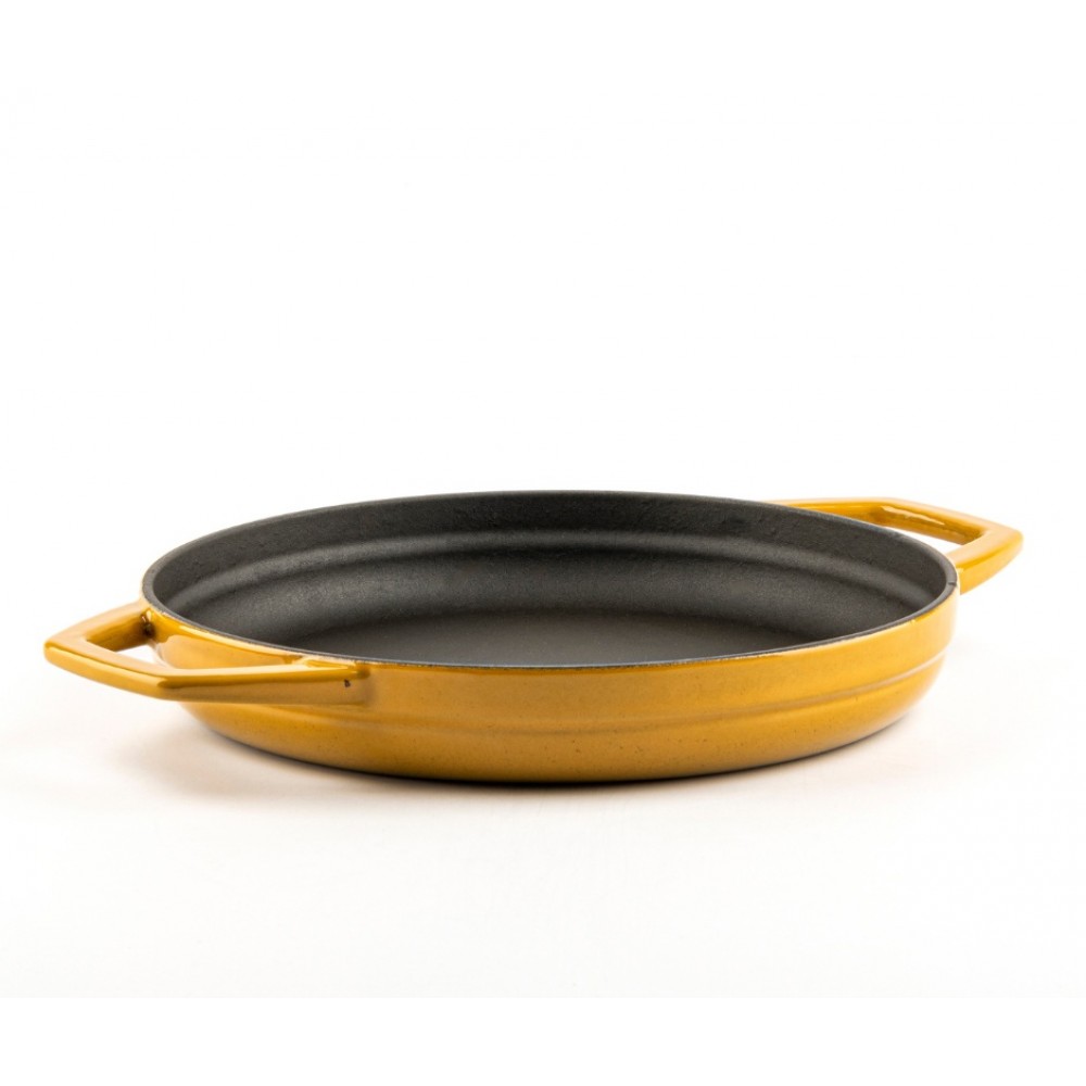 Enameled cast iron pan with two handles Hosse, Dijon, Ф22cm | Flat cast iron pan | Cast iron pan |