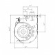 Tangential fan EBM for pellet stoves Adler, Anselmo Cola, Ecoteck, Ferroli, Karmek One, Kingfire, Prismа, Ravelli and others, Ø65mm, Flow 220m³/h | Fans and Blowers for Pellet Stoves | Pellet Stove Parts |