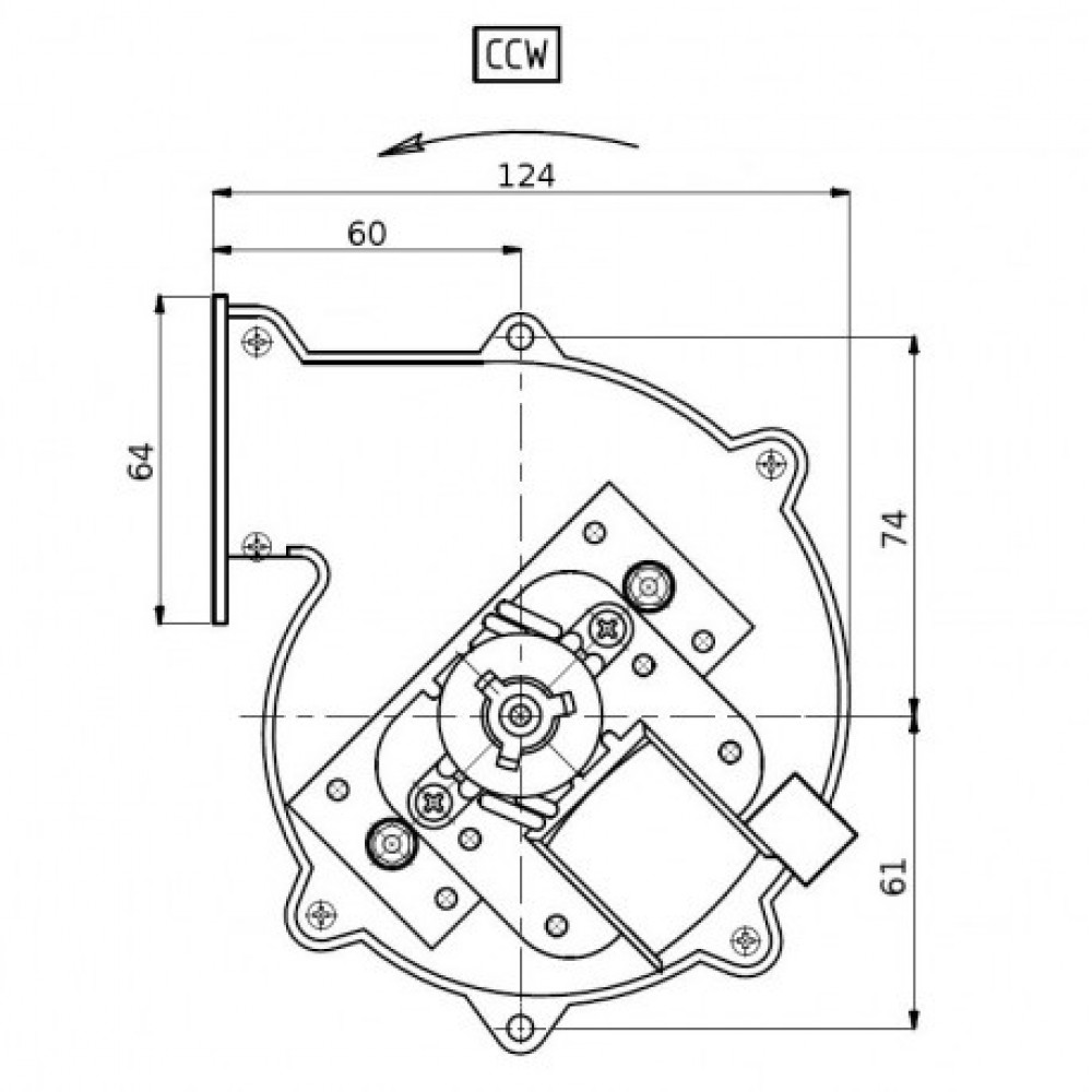 Centrifugal fan Fergas for pellet stove CTL, Eva Calor, Edilkamin, Palazzetti, Ravelli, Prisma and others |  |  |
