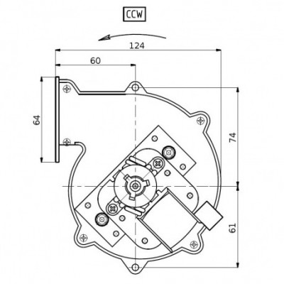 Centrifugal fan Fergas for pellet stove CTL, Eva Calor, Edilkamin, Palazzetti, Ravelli, Prisma and others - Fans and Blowers for Pellet Stoves