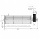 Tangential fan Trial for pellet stoves Palazzetti, Royal, Piazzetta, Karmek One, Anselmo Cola, Edilkamin and others, Ø65mm, Flow 210m³/h | Fans and Blowers for Pellet Stoves | Pellet Stove Parts |