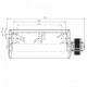 Tangential fan Trial for pellet stoves Palazzetti, Royal, Piazzetta, Karmek One, Anselmo Cola, Edilkamin and others, Ø65mm, Flow 210m³/h | Fans and Blowers for Pellet Stoves | Pellet Stove Parts |