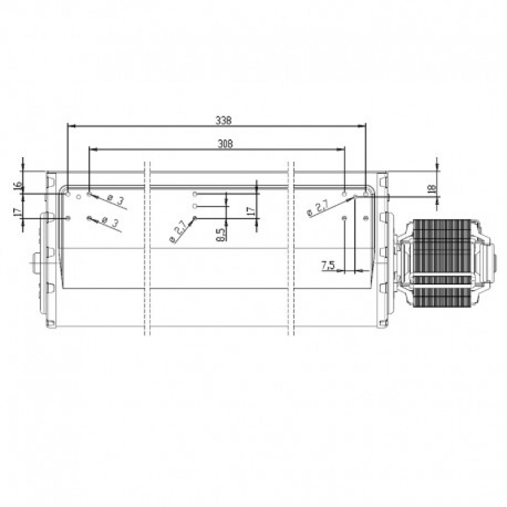 Tangential fan Trial for pellet stoves Palazzetti, Karmek One, Thermorossi, Piazzetta, Ravelli and others, Ø65mm, Flow 260m³/h | Fans and Blowers for Pellet Stoves | Pellet Stove Parts |