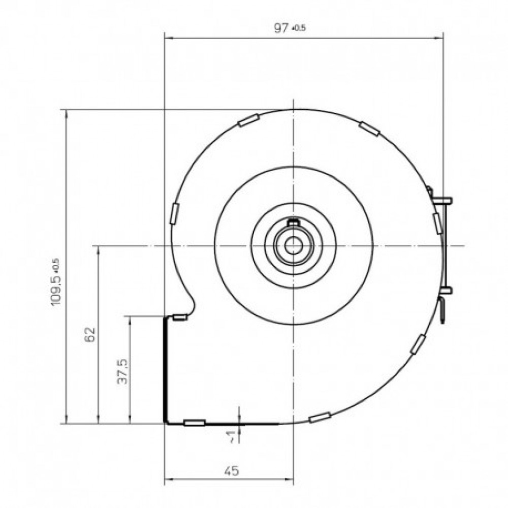 Centrifugal fan EBM for pellet stove Edilkamin, Italiana Camini and more |  |  |