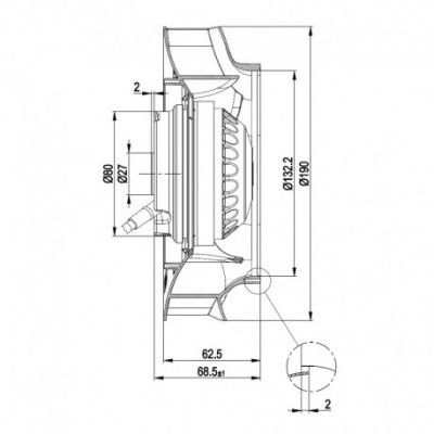 Centrifugal fan EBM for pellet stove Extraflame, L`artistico, La Nordica, Palazzetti, Rizzoli, Thermorossi and others - EBM