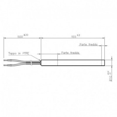 Igniter / Heating element for pellet stove Bestove, Nordica Extraflame, Pasian and others, total length 155mm, 280W - Pellet Stove Parts
