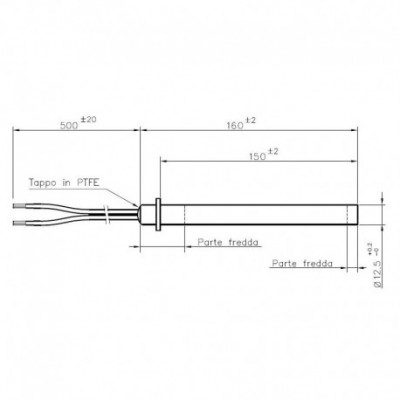 Igniter / Heating element for pellet stove Biasi, Eoss, Olimpia Splendid, Olsberg Libera, Palazzetti, Royal and others, total length 160mm, 350W - Pellet Stove Parts