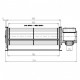 Tangential fan Fergas for pellet stoves Anselmo Cola, Ecoforest, Ferroli, Laminox, Moretti Design, Nordica Extraflame and others., Ø60mm, Flow 126m³/h | Fans and Blowers for Pellet Stoves | Pellet Stove Parts |