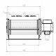 Tangential fan Fergas for pellet stoves Anselmo Cola, Caminetti Montegrappa and others, Ø60mm, Flow 81m³/h | Fans and Blowers for Pellet Stoves | Pellet Stove Parts |