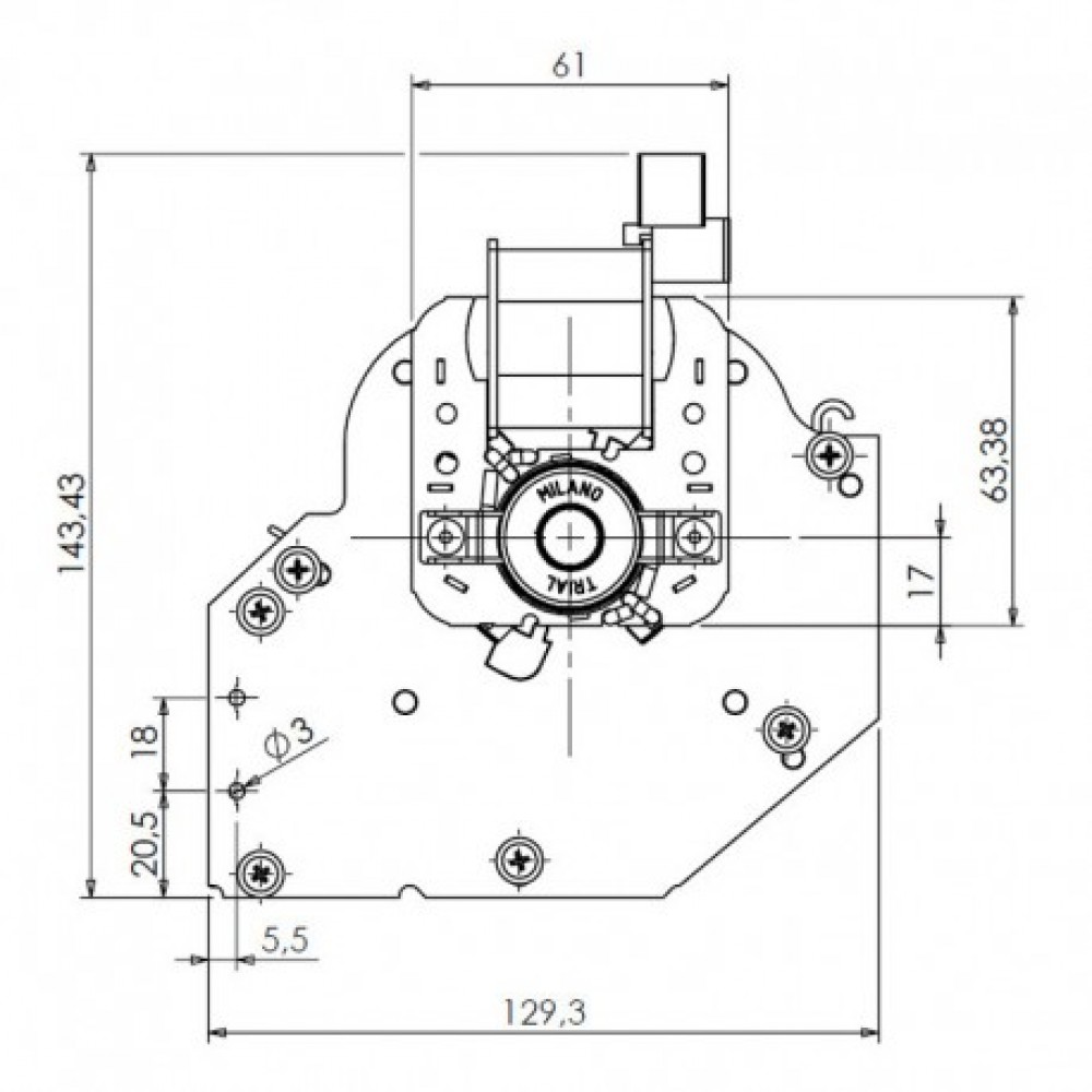 Tangential fan Trial for pellet stoves Dal Zotto, Nordica Extraflame and others, Ø80mm, Flow 255m³/h | Fans and Blowers for Pellet Stoves | Pellet Stove Parts |