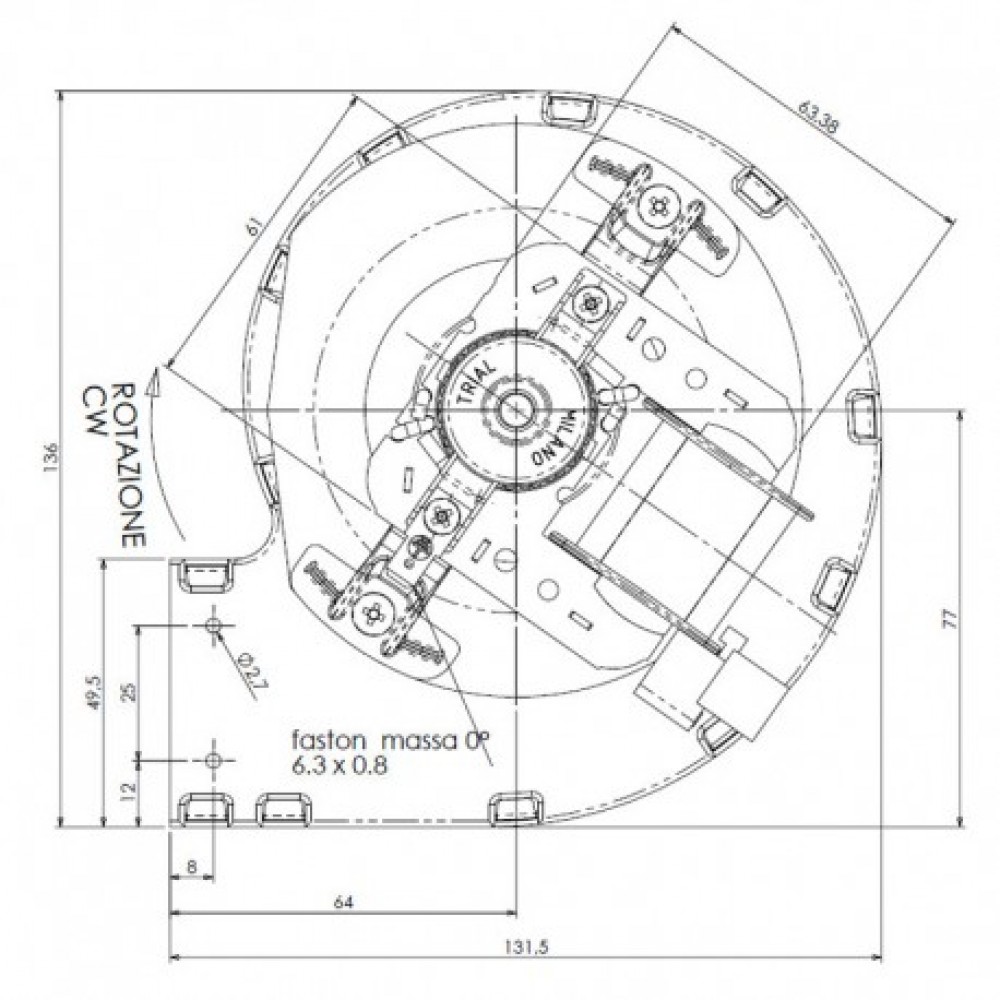 Centrifugal fan TRIAL for pellet stove Cadel, Edilkamin, MCZ, La Nordica, Palazzetti, Sicalor and others |  |  |