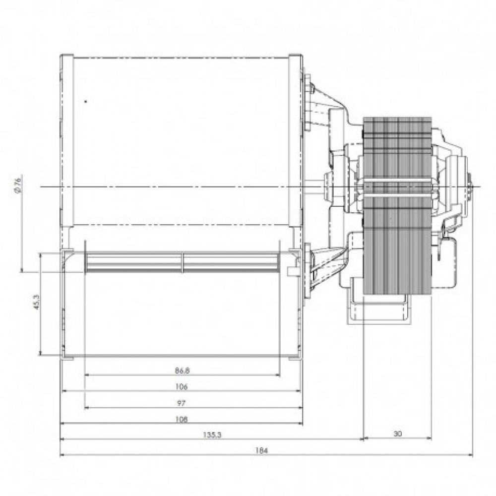 Centrifugal fan TRIAL for pellet stove Cadel, Edilkamin, MCZ, La Nordica, Palazzetti, Sicalor and others |  |  |