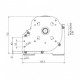 Tangential fan Trial for pellet stoves Edilkamin and others, Ø80mm, Flow 340m³/h | Fans and Blowers for Pellet Stoves | Pellet Stove Parts |