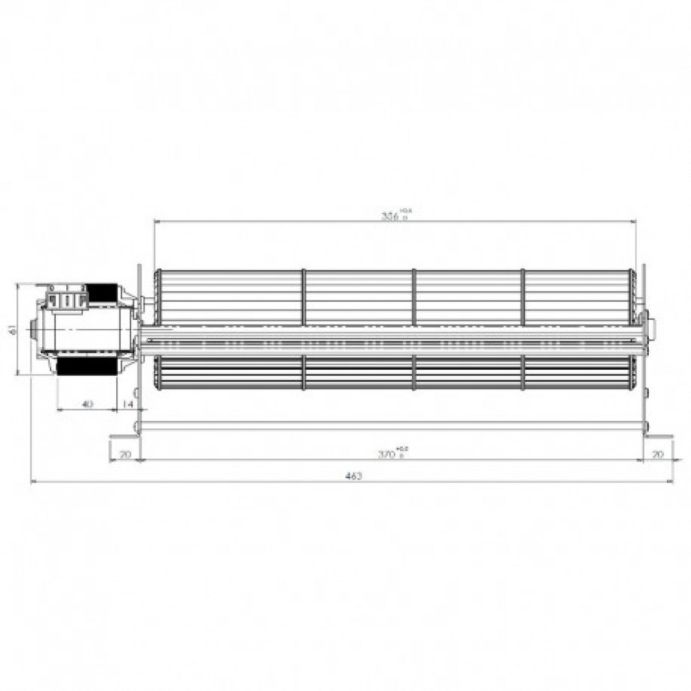 Tangential fan Trial for pellet stoves Palazzetti, Karmek One, Thermorossi, Piazzetta, Ravelli and others, Ø80mm, Flow 315m³/h | Fans and Blowers for Pellet Stoves | Pellet Stove Parts |